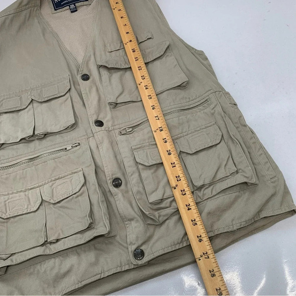North Bay‎ Khaki Vest Adult  Small  Hiking Fishing Utility Pockets 100% Cotton - Picture 15 of 15